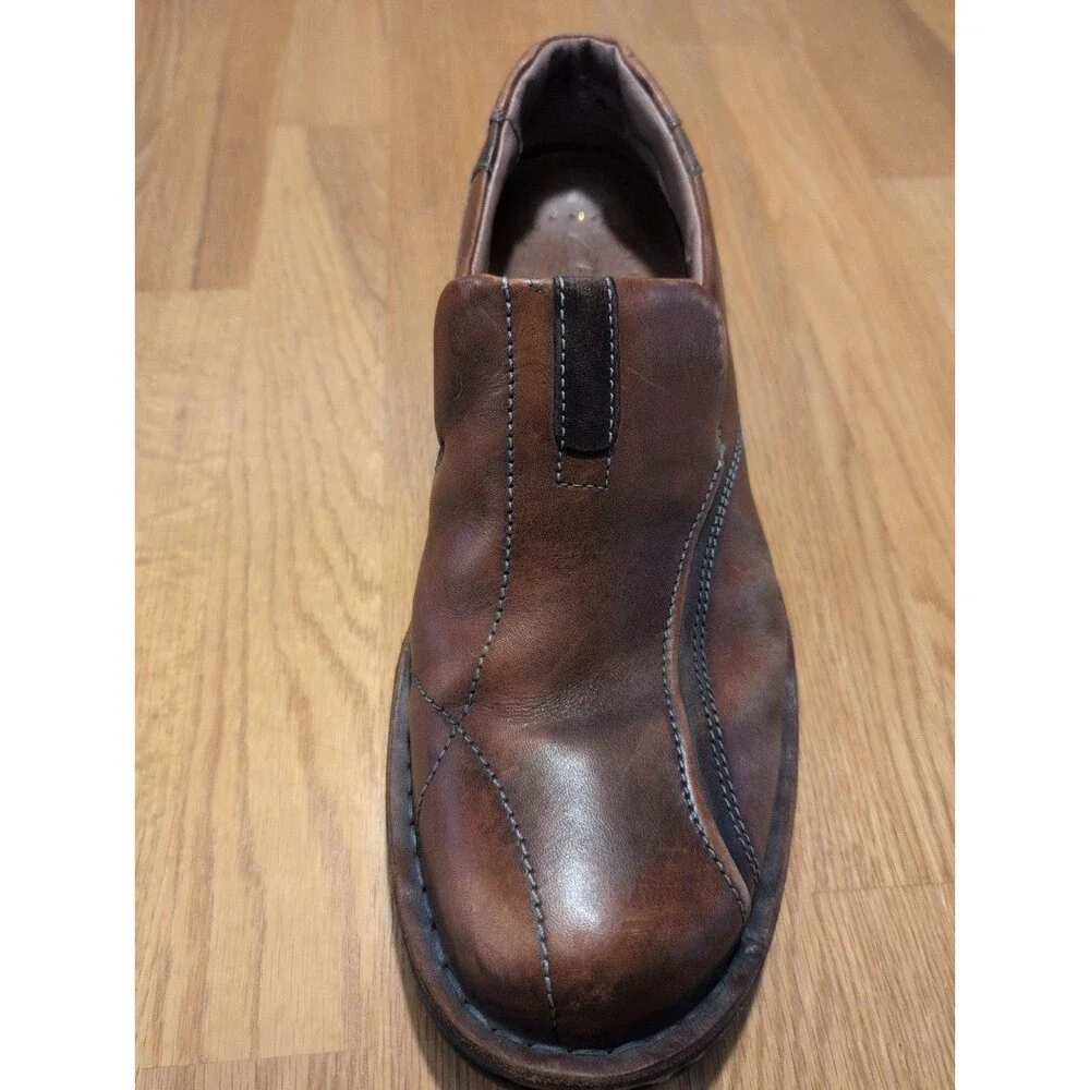 LEFT ONLY Clarks Brown Leather Slip On Comfort Loafer Men's Size 11M Shoe 70846